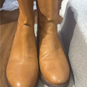 Tory Burch Tan Leather Heeled Boots